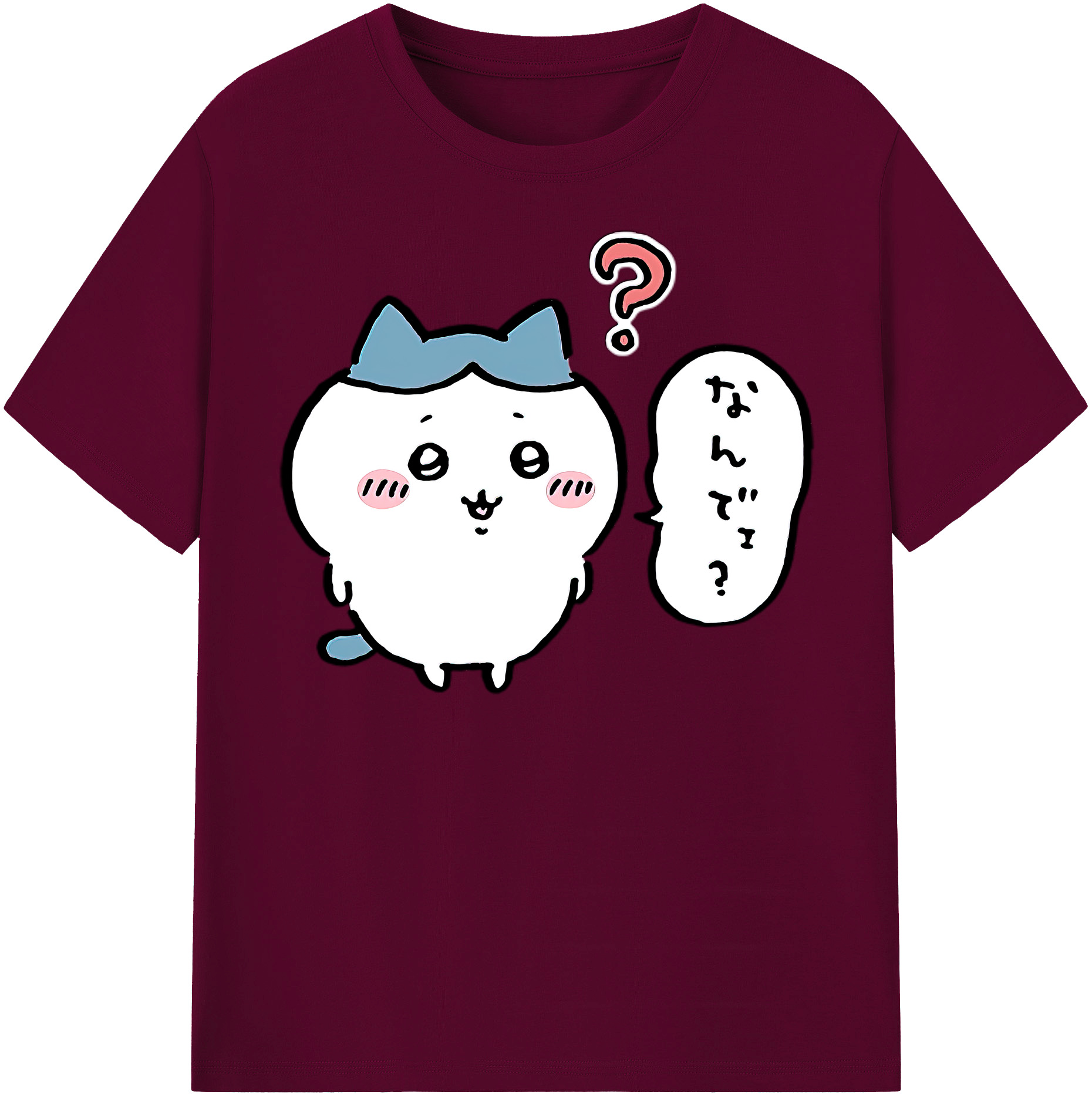 （画像用） ちいかわ ハチワレ Chii-kawa hachiware レディースカジュアルプリントTシャツ（綿100％）